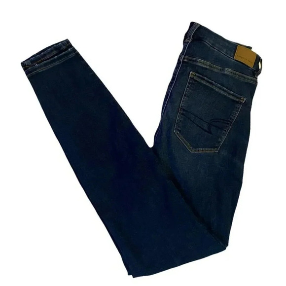 American Eagle next level stretch 8L curvy hi-rise jeggings dark blue‎ jeans - Picture 1 of 5